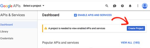 Google API creating app
