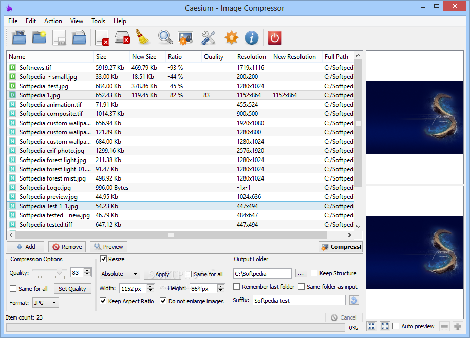 Caesium Batch Compression