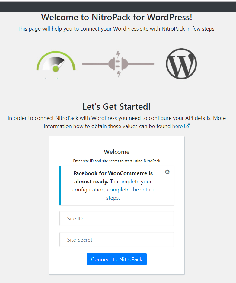 Connecting NitroPack to WordPress