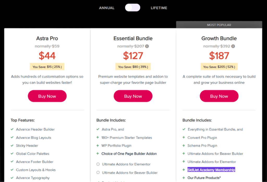 Astra Pricing
