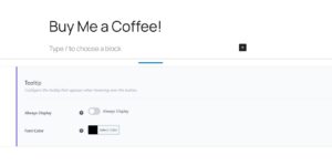 buy me a coffee fab plugin tool tip setting