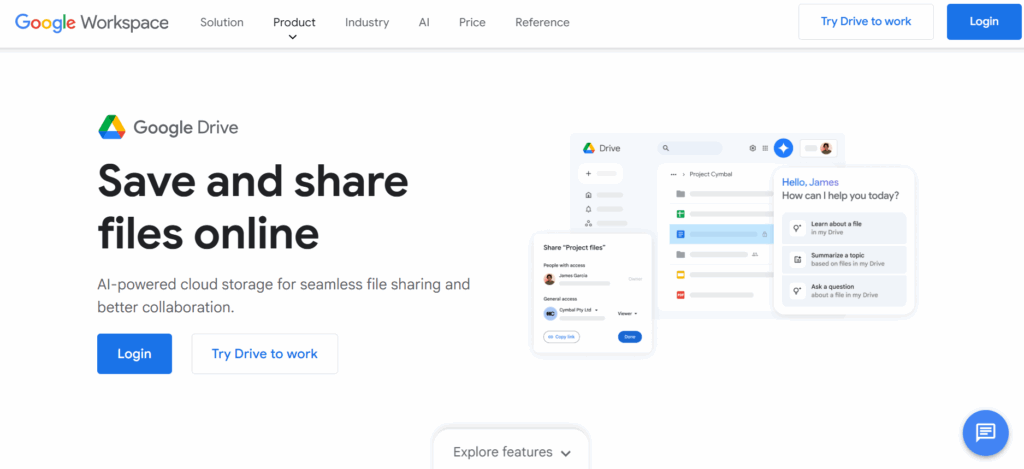 Google Drive Website