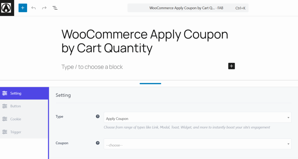 Apply-Coupon-Cart-Quantity-CTA-setting