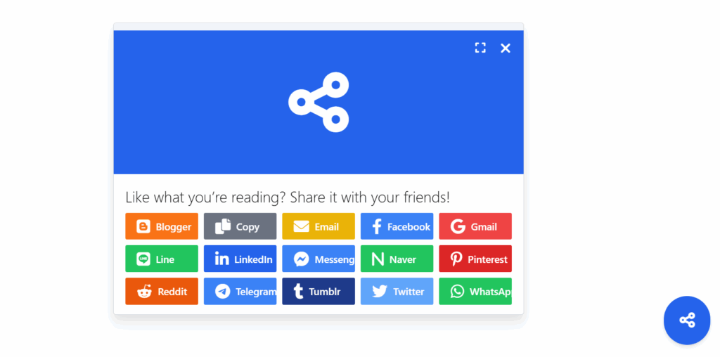 Social Sharing Popup Modal