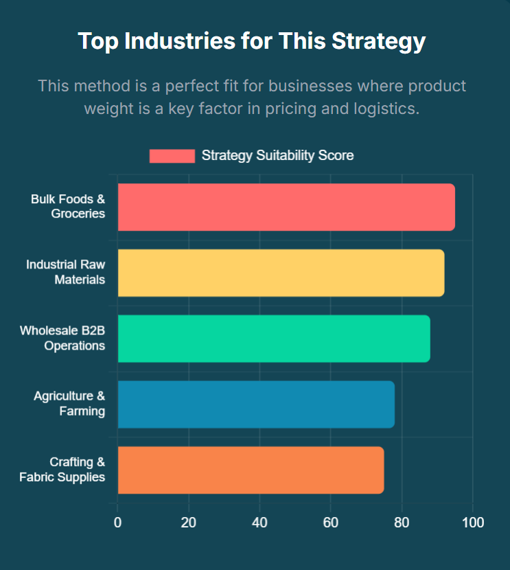 Top Industries for Cart Weight Coupon Application Chart